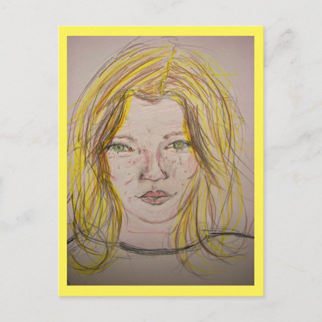 Model Girl  Postcard (Front)