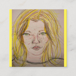 Model Girl  Square Business Card