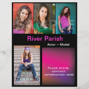 Model Headshot Comp Cards Template