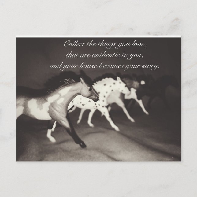 Model Horse Lovers Collect the Things you Love Postcard (Front)