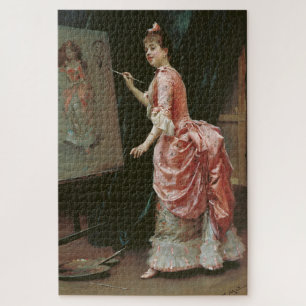 Model Making Mischief (by Raimundo de Madrazo) Jigsaw Puzzle
