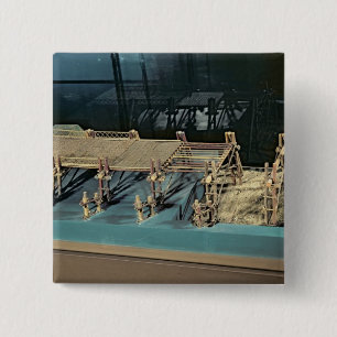 Model of a bridge over the Rhine 15 Cm Square Badge