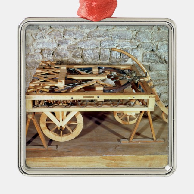 Model of a car driven by springs metal tree decoration (Front)