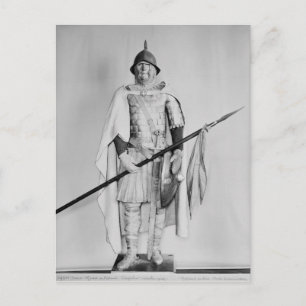 Model of a Carolingian cavalryman Postcard