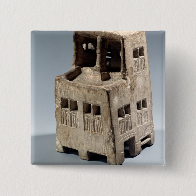 Model of a house (limestone) 15 cm square badge (Front)