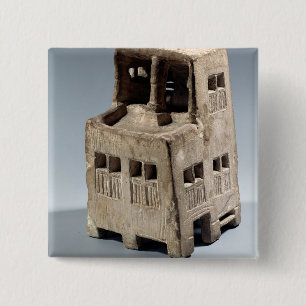Model of a house (limestone) 15 cm square badge