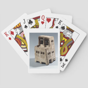Model of a house (limestone) playing cards