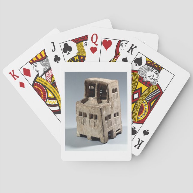 Model of a house (limestone) playing cards (Back)