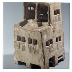 Model of a house (limestone) tile