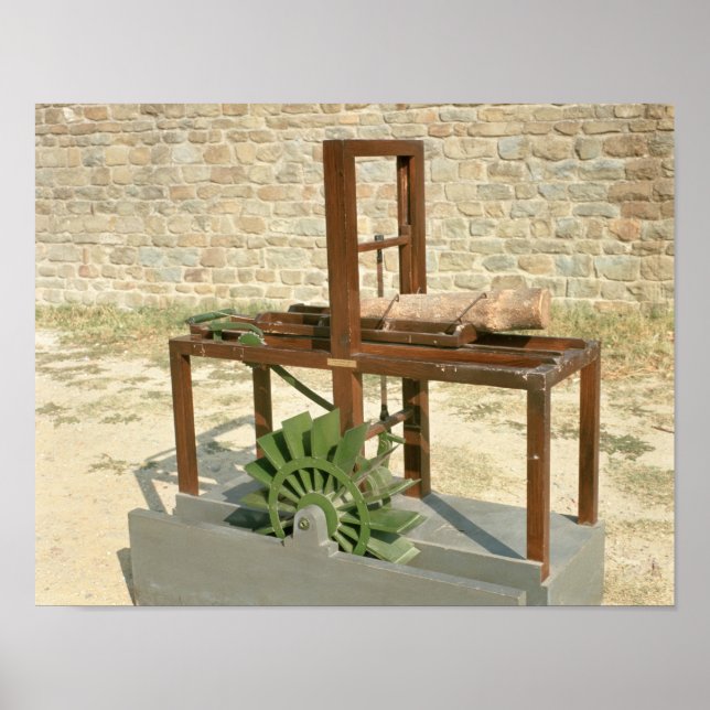 Model of a hydraulic saw poster (Front)