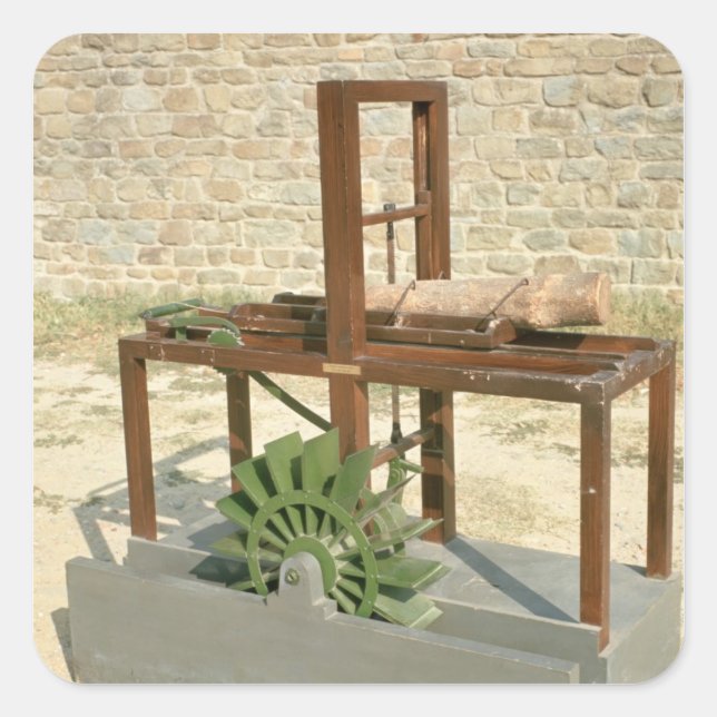 Model of a hydraulic saw square sticker (Front)