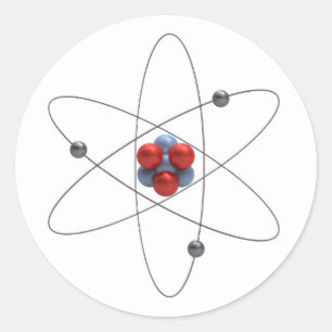 Model of a lithium atom classic round sticker