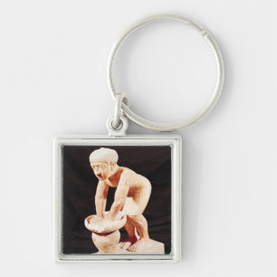 Model of a man making beer, from Saqqara Key Ring