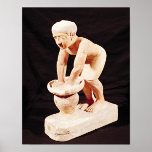 Model of a man making beer, from Saqqara Poster