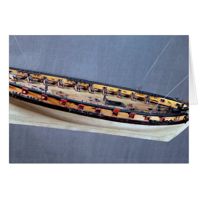 Model of a pirate ship, c.1810 (Front Horizontal)