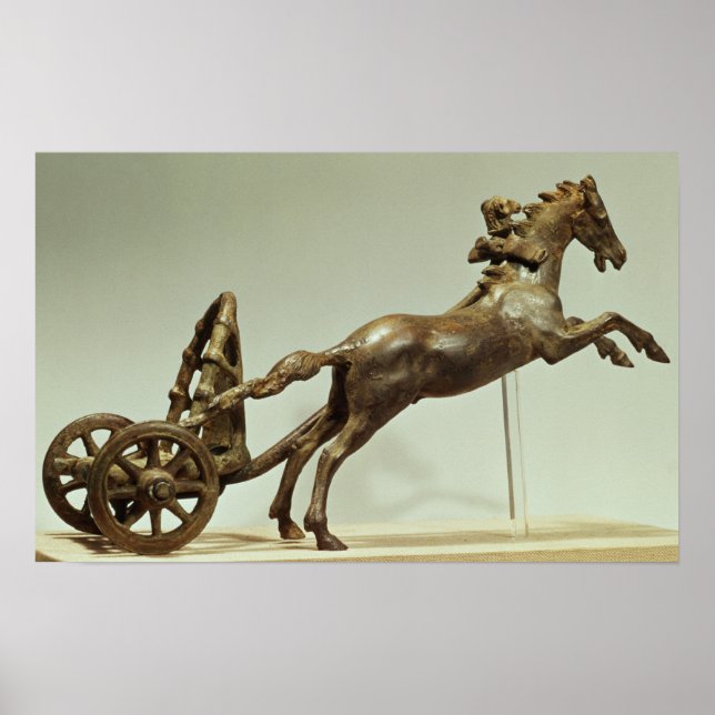 Model of a two horse chariot poster (Front)