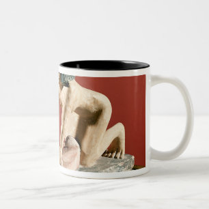 Model of a woman grinding grain, Old Kingdom Two-Tone Coffee Mug