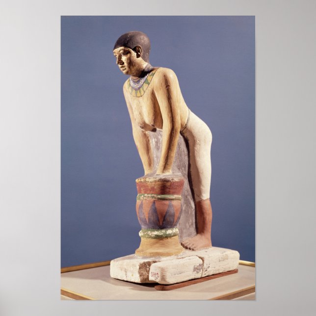 Model of a woman making beer, Old Kingdom Poster (Front)