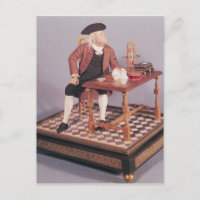 Model of Benjamin Franklin at his table