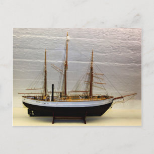 Model of Fram, the ship used by  Nansen Postcard
