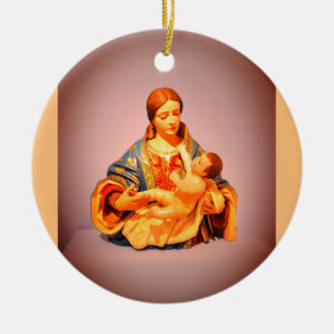 Model of Mary and Jesus Ceramic Ornament