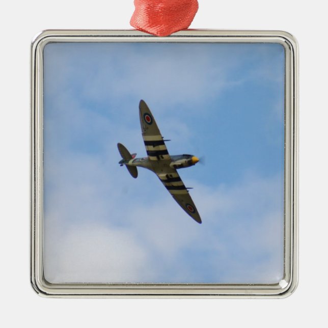 Model of Spitfire MK IX MK923 Metal Tree Decoration (Front)
