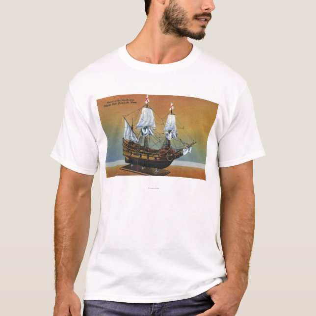 Model of the Mayflower in Pilgrim Hall View T-Shirt (Front)