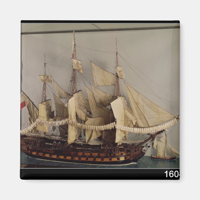 Model of the ship 'L'Achille' Magnet (Front)