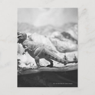 Model of tyrannosaurus rex B&W Postcard