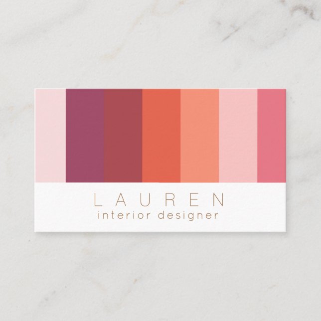 model pastel colour block minimalist Business Card (Front)