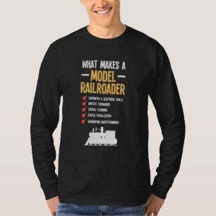 Model Railroad Steam Locomotive Train Kit Railway T-Shirt