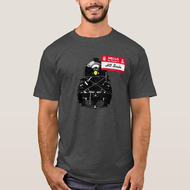 Model Railroader - Hello My Gauge Is - Locomotive T-Shirt (Front)