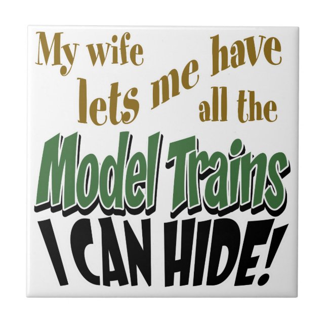 Model Railroads Ceramic Tile (Front)