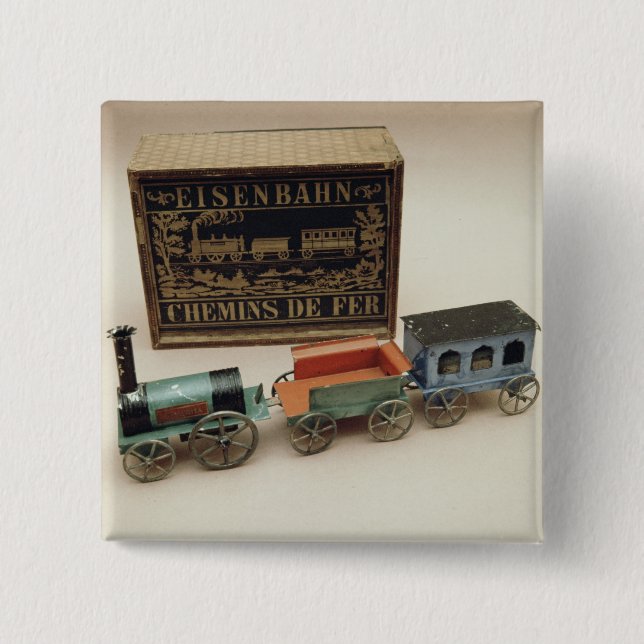Model railway, c.1870 15 cm square badge (Front)