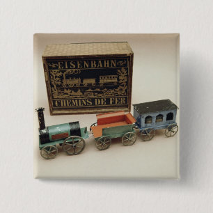 Model railway, c.1870 15 cm square badge