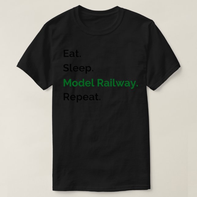 Model Railway Gift For Men Train Enthusiast Engine T-Shirt (Design Front)