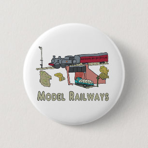 Model Railways 6 Cm Round Badge