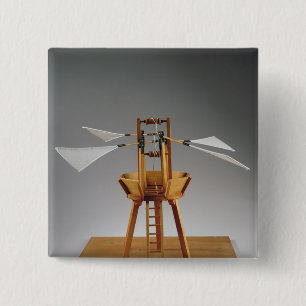 Model reconstruction of da Vinci's design 15 Cm Square Badge