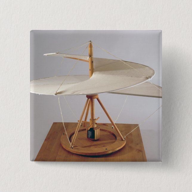 Model reconstruction of da Vinci's design 15 Cm Square Badge (Front)