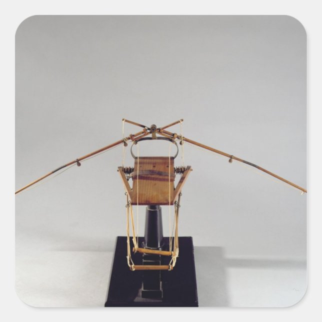 Model reconstruction of da Vinci's design Square Sticker (Front)