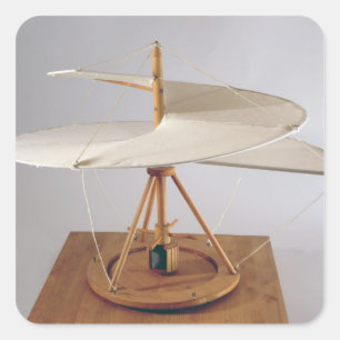 Model reconstruction of da Vinci's design Square Sticker