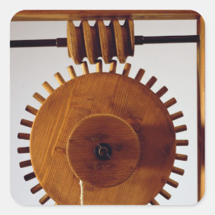 Model reconstruction of da Vinci's design Square Sticker