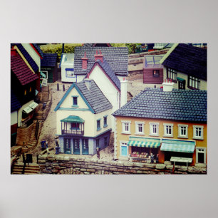 Model Seaside Buildings Poster