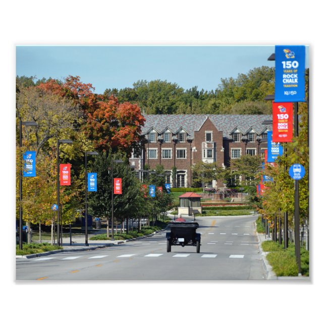 Model T on Jayhawk Boulevard Photo Print (Front)
