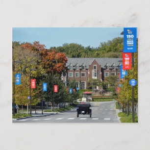 Model T on Jayhawk Boulevard Postcard