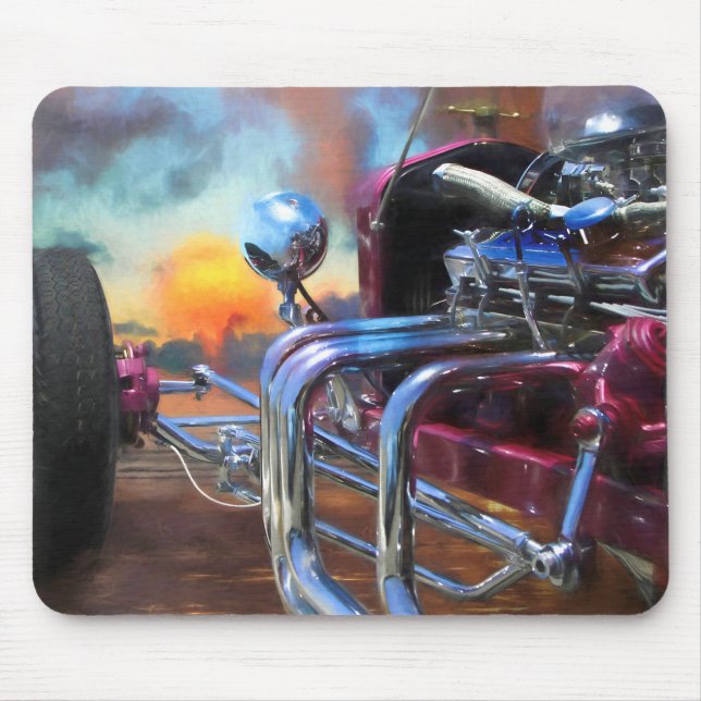 Model T Roadster BEACH SUNSET DREAMS Mouse Pad (Front)