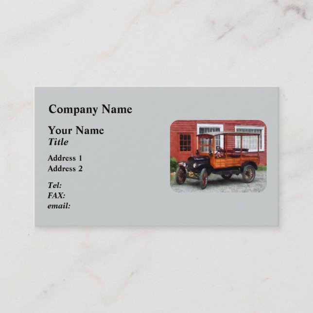 Model T Station Wagon Business Card (Front)