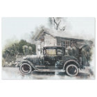 Model T & Store Route 66 Vintage 20x30  Decoupage
