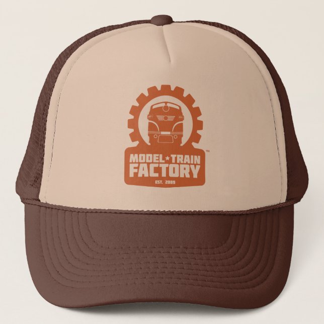 Model Train Factory Crew Trucker Hat (Front)
