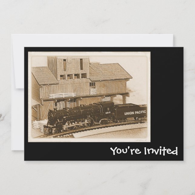 Model Train Invitations (Front)